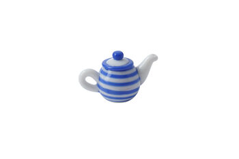 Glass Blue And White Teapot Ornament | Gift Box | Decoration | Collectable | Gift For Home, 2 of 3