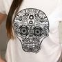 Colour In Adult Skull T Shirt, thumbnail 3 of 10