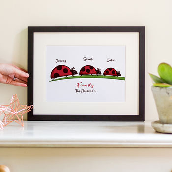 Ladybird Personalised Family Print, 3 of 8