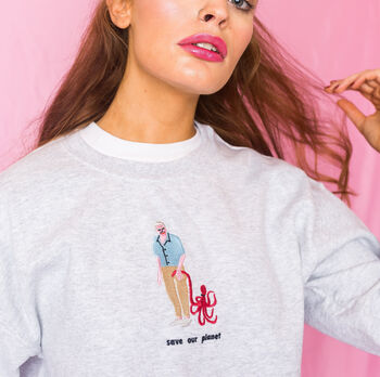 Save Our Planet Embroidered Sweatshirt, 4 of 8