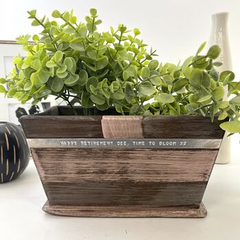 Personalised Wooden Pot Planter, 5 of 8