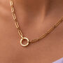 Engraved Paperclip Chain Necklace, thumbnail 1 of 6