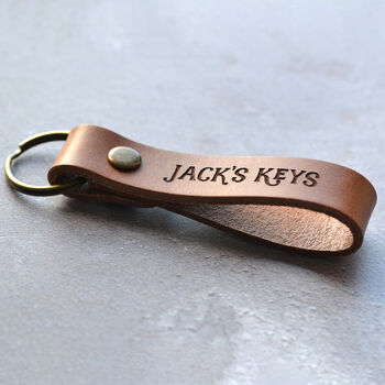 Personalised Leather Keyring, 6 of 12