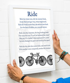 Bike Print Cycling Gift, 4 of 9