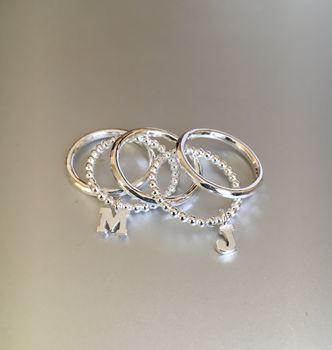Personalised Tiny Initial Ring, 2 of 5