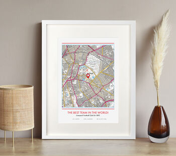 Favourite Football Club Personalised Map Print, 4 of 8