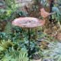 Copper Lily Pad Bird Bath With Pole, thumbnail 1 of 3