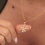 18ct Gold Snowflake Necklace, thumbnail 1 of 6