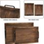 Set Of Two Wood Serving Trays With Handles, thumbnail 5 of 5