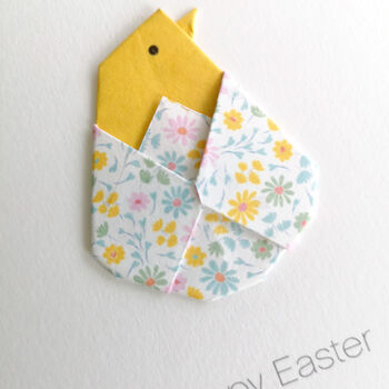 Personalised Happy Easter Origami Chick Card, 4 of 7