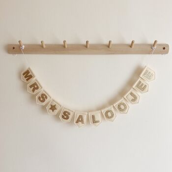 Personalised Rose Gold And Ivory Bunting, 2 of 5