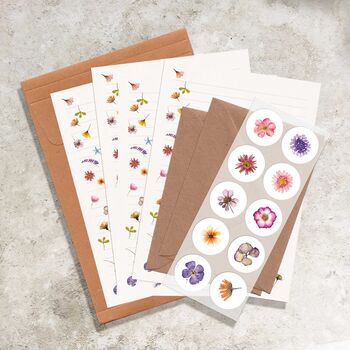 Pressed Wildflowers Letter Writing Set, 6 of 7