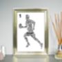 Personalised Rugby Player Or Ball Print, thumbnail 1 of 5