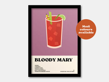 Bloody Mary Cocktail Print, 4 of 7