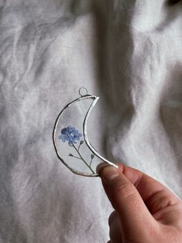 Pressed Flower Moon Forget Me Not Frame, 2 of 2