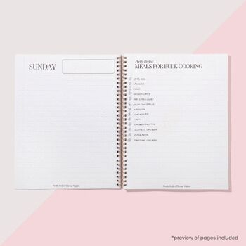 Green A4 Weekly And Monthly Meal Planner Book, 6 of 12