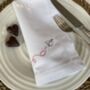 Embroidered Love Journey Napkin, thumbnail 1 of 4