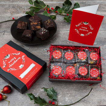 Luxury Christmas Vegan Brownie Gift Box, 4 of 10