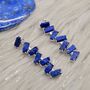 Raw Lapis Lazuli Sterling Silver Earrings, thumbnail 5 of 8