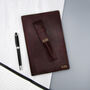Personalised Refillable Leather Journal And Pen Holder, thumbnail 2 of 7