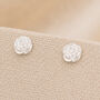 Sterling Silver Rose Flower Stud Earrings, thumbnail 1 of 11