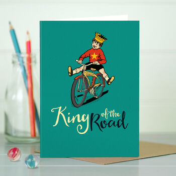 ‘Cycling King’ Bicycle Enthusiast's Card, 4 of 4