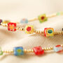Millefiori Bead Anklet In Gold Plating, thumbnail 3 of 7