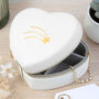 Customisable Shooting Star White Heart Jewellery Case, thumbnail 1 of 10