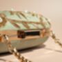 Cyprus, Sage Green Oval Embroidered Clutch, thumbnail 7 of 7