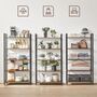 Five Tier Bookcase Storage Unit Industrial Steel Frame, thumbnail 9 of 12