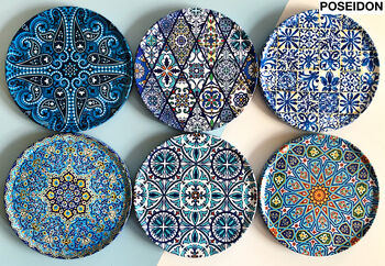 Set Of Six Mediterranean Design Drink Coasters | Gifts, 3 of 12