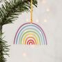 Rainbow Christmas Decorations, Set Of Four, thumbnail 5 of 5