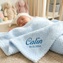 Personalised Blue Waffle Baby Wrap, thumbnail 1 of 5