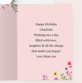 Personalised Photo Upload Floral Card, 4 of 5