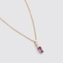 Amethyst Pearl Drop 18k Gold Plated Necklace, thumbnail 2 of 5