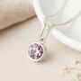 Personalised June Birthstone Necklace In Sterling Silver, thumbnail 3 of 10