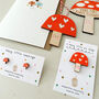 Toadstool Hand Painted Wooden Pin Badge, thumbnail 2 of 4