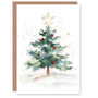 Decorated Tree Large Star Xmas Christmas Card, thumbnail 1 of 4