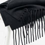 Personalised Black Pure Cashmere Scarf, thumbnail 6 of 9