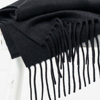 Personalised Black Pure Cashmere Scarf, 6 of 9