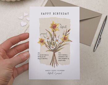March Birth Month Happy Birthday Card, 2 of 2