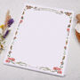 A4 Letter Writing Paper Pink Floral Border, thumbnail 3 of 4