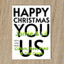 Personalised Family Names Christmas Card With Message, thumbnail 4 of 8