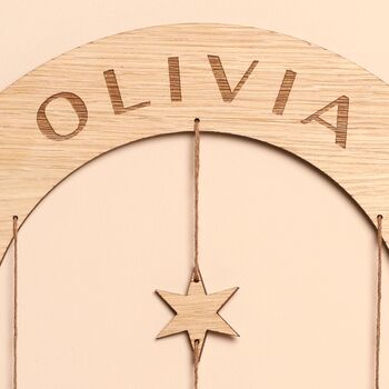 Personalised Wooden Moon Phase Wall Hanging, 2 of 5