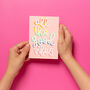 'All The Good Vibes' Greetings Card, thumbnail 1 of 3