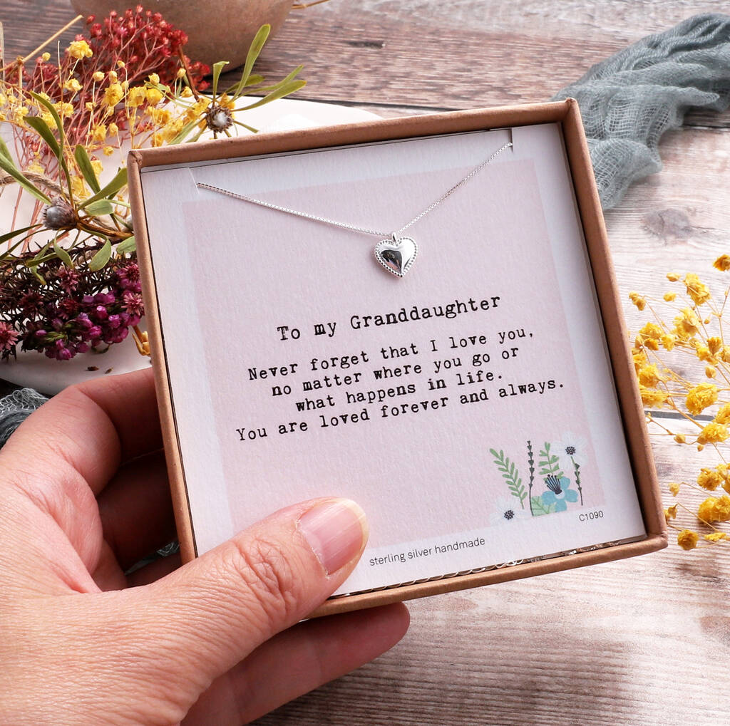 To My Granddaughter Happy Birthday Granddaughter Forever Necklace w Message  Card - Walmart.com