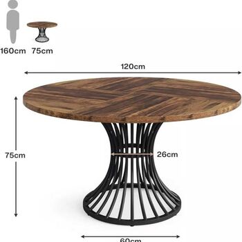 Round Wooden Dinning Table, 2 of 3