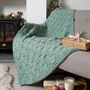 Basketweave Stitch Blanket Easy Knitting Kit, thumbnail 4 of 6