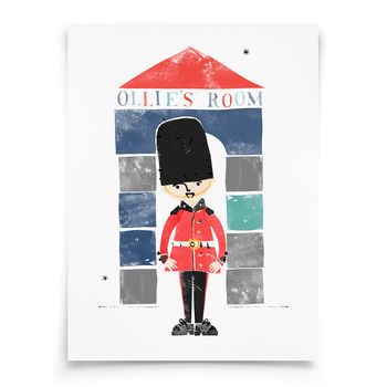 Soldier Boy Personalised Bedroom Print, 2 of 7