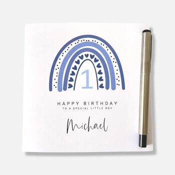 Personalised 1st Birthday Card Baby Boy, 2 of 4